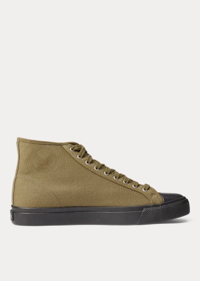 Zapatillas Ralph Lauren Hombre Verde Oliva - Mayport Canvas - SRACJ5183